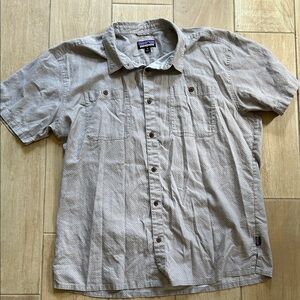 Patagonia Tan Short Sleeve Button Down Shirt